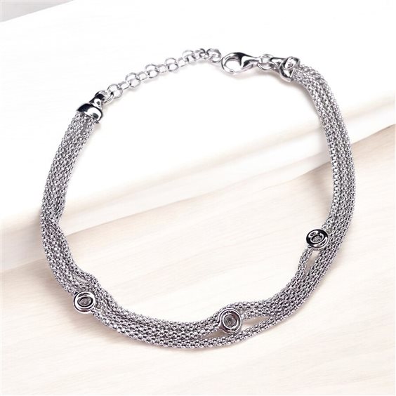 Bracciale Stocco Gioielli Uomo in Argento Zircone ABR 628 - ABR 628